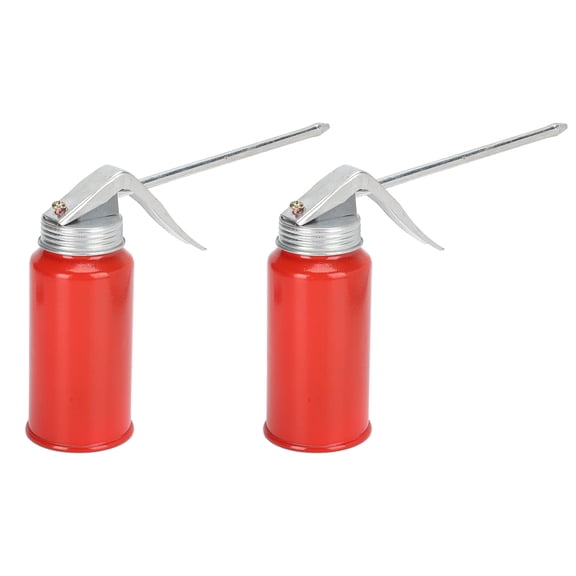 Falleo Clearance 2Pcs Spray Gun Oiler Can Cold Rolled Steel Hand Pump Oil Cans for Rolling Bearings Motorcycles 200ml