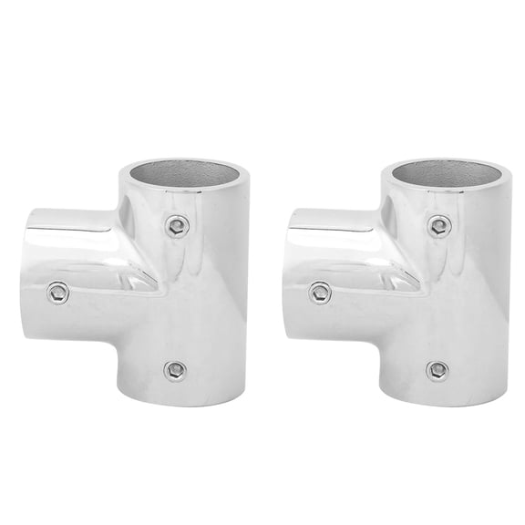 Falleo Clearance 2pcs 3 Way Pipe Fitting 316 Stainless Steel 25mm 1 inch 90 Degree Tee Right Side Pipe