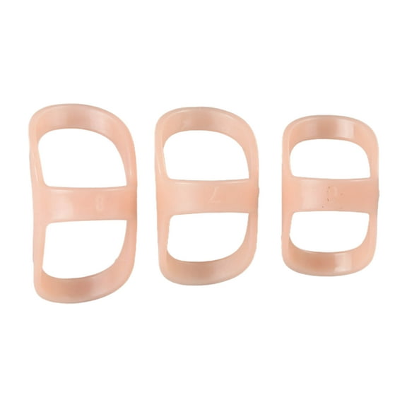 Falleo Clearance 3PCS Finger Splint Oval Plastic Light Weight 3 Specifications Support Brace for Trigger Finger
