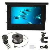 Falleo Clearance 4.3in TN HD Underwater Fishing Camera IP68 Waterproof Fish Finder with 12 Night Vision Lights for Fishing 100?240V 15m / 16.4yd US Plug