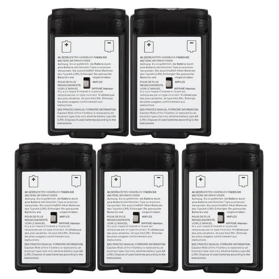 Falleo Clearance 5 PCS Universal Replacement Battery Shell Case Cover Kit for XBOX 360 Controller (Black)