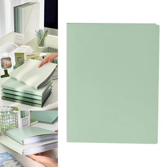 Falleo Clearance A4 Plastic Presentation Book Gradient Green With Clear Plastic Cover 30 Pockets A4 Portfolio Folder File Folder With Plastic Sleeves For School Home Document Artwork