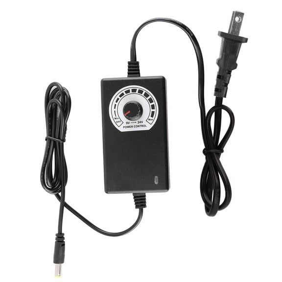 Falleo Clearance Adjustable AC/DC Adapter 9-24V Power Supply Speed Switch Power Adapter(US Plug 100-240V)