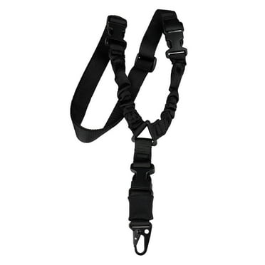 Falleo Clearance American Style Single Point Shoulder Strap Nylon Webbing Sling with Buckles for Outdoor Sports Black