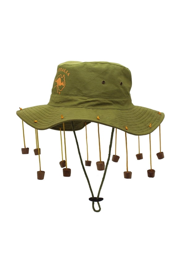 Clearance Australian Hat with Cork for Adult Fancy Style Dress Hat Party Accessories Kit Australia Day Hat