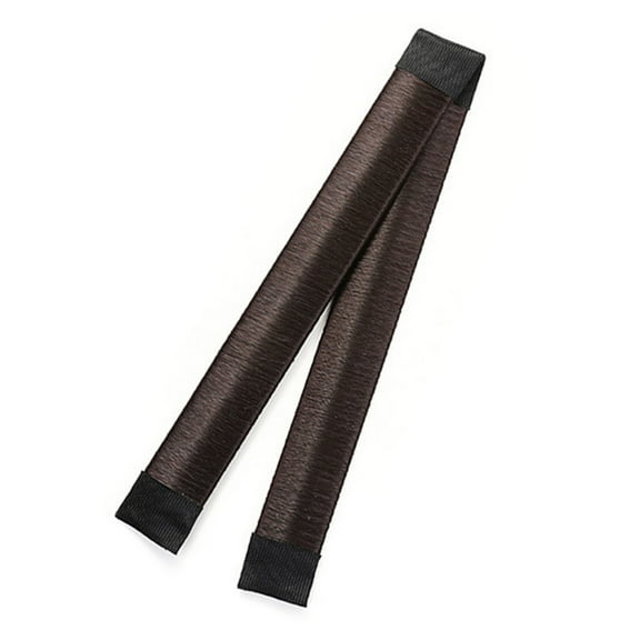 Falleo Clearance Bun Donut Hair Maker Natural Realistic Firmly Fixed Donut Hair Fold Wrap Snap for Party Dark Brown
