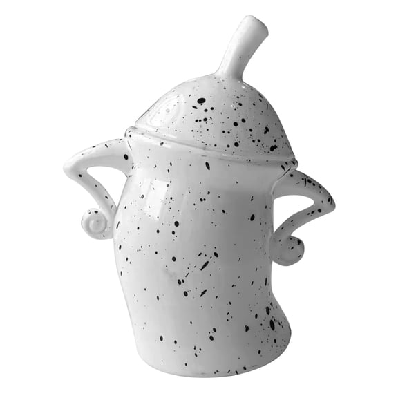 Falleo Clearance Canister with Attitude Drop Resistant PVC Durability Food Canisters with Lids Desktop Cup Ornament for Halloween White