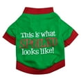 thumbnail image 1 of Falleo Clearance Christmas Pet Dog Puppy Clothes Cotton Double Color Letter Shirt Clothes, 1 of 2