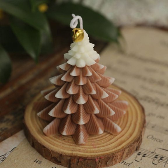 Falleo Clearance Christmas Tree Shaped Candles Decorative Candles In 6h Burning Times Natural Paraffin Wax Candle Holiday Gifts For Women