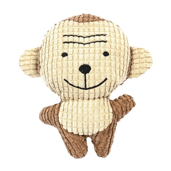 Falleo Clearance Dog Plush Toys Bite Resistant Relieve Boredom Interesting Interactive Stuffed Dog Chew Toy for Pet Supplies Brown Monkey