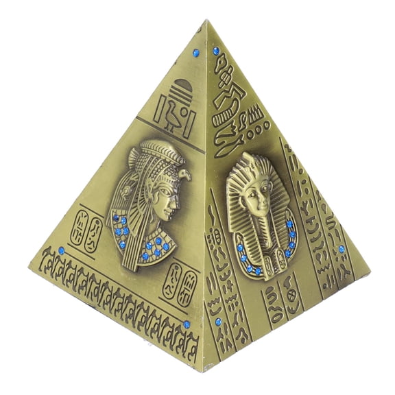 Falleo Clearance Egyptian Pyramid Model Green Bronze Large Retro Classic Exquisite Decorative Handicraft Ornament