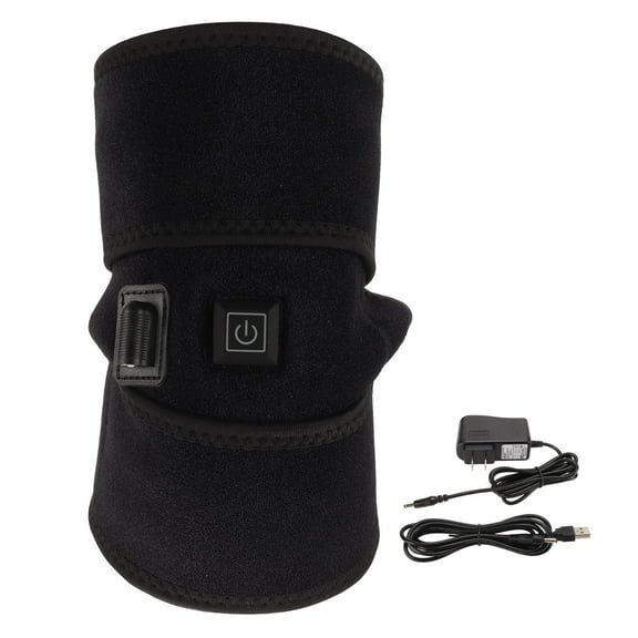 Falleo Clearance Electric Heated Knee Brace USB Hot Compress Reduce Soreness Pain 3 Gears Knee Wrap for Arthritis Bursitis 100?240V US Plug