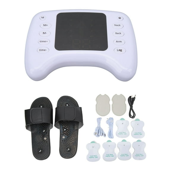 Falleo Clearance Electric Pulse Massage Machine With Slippers 8 Modes 15 Strength Medium Frequency Muscle Massager Unit