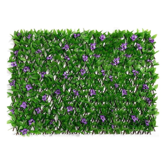 Falleo Clearance Expandable Fence Simulation Plant Fence Screen for Outdoor Balcony Wall Decor