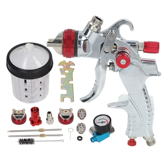 Falleo Clearance HVLP Automotive Paint Spray Gun With 1.4mm 1.7mm 2.0mm Nozzle Gravity Auto Paint Spray Torch Kit G1/4 Air Inlet