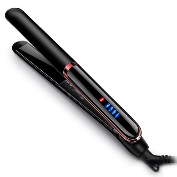 Falleo Clearance Hair Flat Iron Ceramic Professional Adjustable Black Hair Straightener for Salon US Plug 110V
