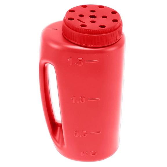 Falleo Clearance Handheld Fertilizer Spreader Hand Held Grass Seed Spreader Crop Spreading Salt Sowing Pot Red