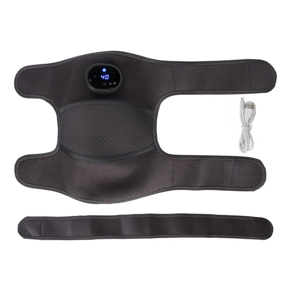 Falleo Clearance Heated Knee Massager 3 Gears Vibration 5 Gears Heat Settings Adjustable Heated Knee Brace Wrap for Knee Shoulder