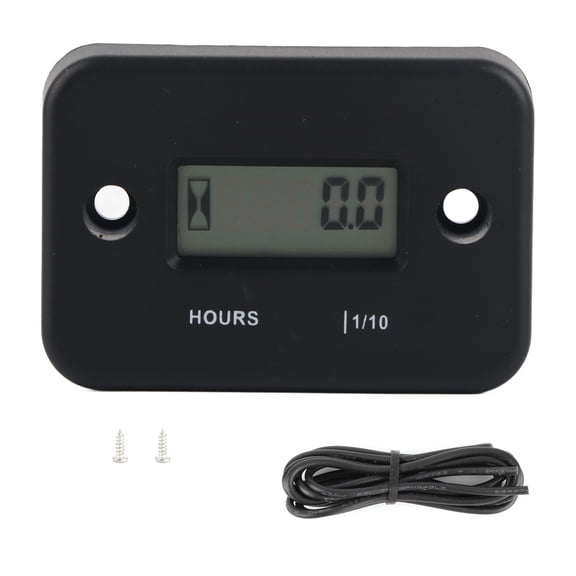 Falleo Clearance Inductive Digital Hour Meter Small Waterproof For Gas Engine Lawn Mower Motorcycle ATV UTV