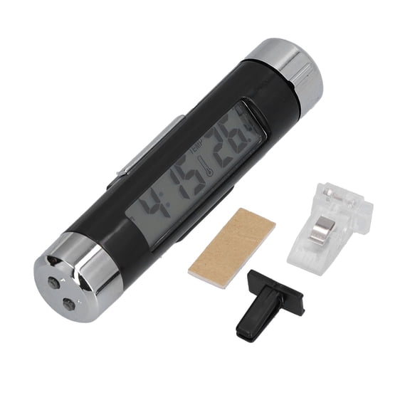Falleo Clearance K01 Car Thermometer Battery Powered Multifunctional Luminous LCD Car Dashboard Clock