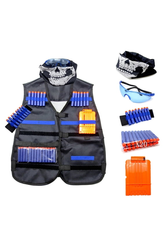 Clearance Kids Military Vest Kit Multipurpose Simulation Puzzle Safety Protection Children Military Vest Suit Kit for Kids Gifts