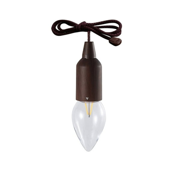 Falleo Clearance LED Pull Cord Light Bulb Portable Hanging Lantern Battery Operated for Indoor Outdoor Camping Room Decoration