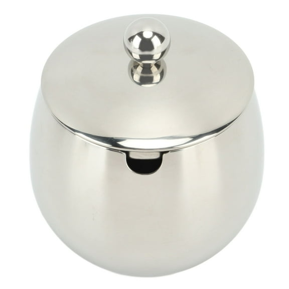 Falleo Clearance Large Stainless Steel Sugar Bowl Spice Jar With Lid Storage For Salt Candy Coffee Dishwasher Safe Silver