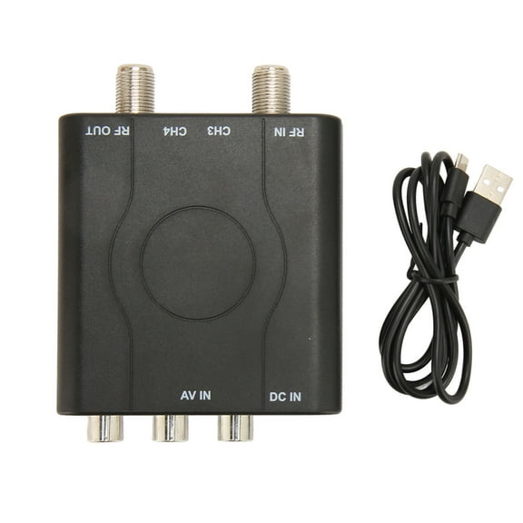 Falleo Clearance M61A RF Modulator Professional Supports NTSC Formats Video Sound HD RF Modulator for American Region