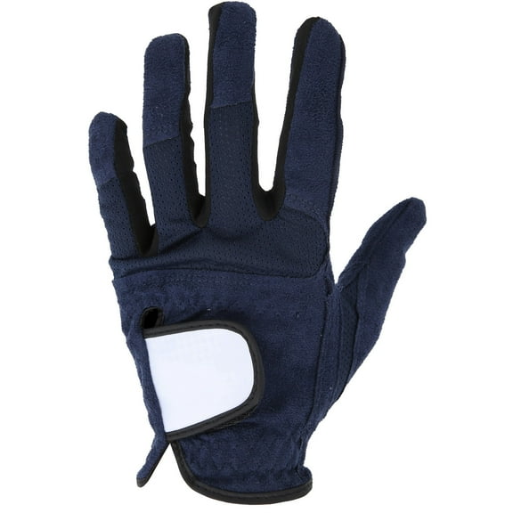 Falleo Clearance Men Golf Gloves Left Hand Microfiber Sweat Absorbent Soft Breathable Golf Gloves Royal Blue23#