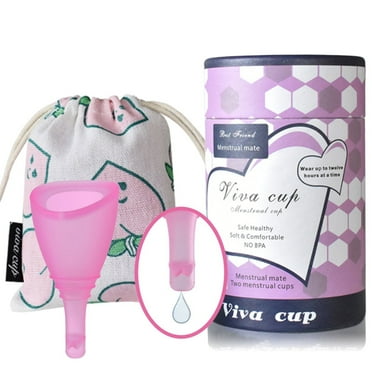 Falleo Clearance Menstrual Cup with Valve Discharge Moon Cups Feminine Hygiene Silicon Reusable Menstrual Cup