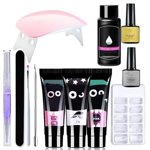 Falleo Clearance Nail Extension Solid Gel Kit Professional Portable Long Lasting Multifunctional Poly Nails Gel Kit
