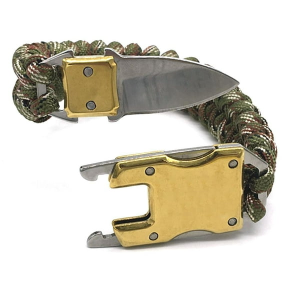 Falleo Clearance Paracord Outdoor Tool Bracelet Survival Gear Multi Use Survival Bracelet for Outdoor Camping Hiking Fishing