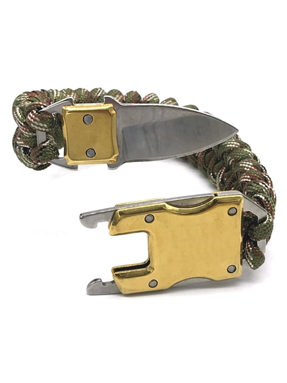 Clearance Paracord Outdoor Tool Bracelet Survival Gear Multi Use Survival Bracelet for Outdoor Camping Hiking Fishing