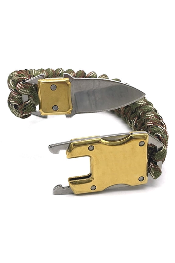 Clearance Paracord Outdoor Tool Bracelet Survival Gear Multi Use Survival Bracelet for Outdoor Camping Hiking Fishing