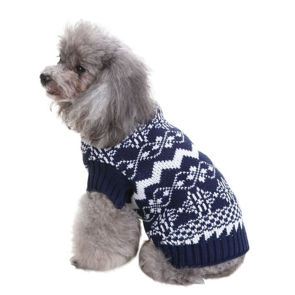 Falleo Clearance Pet Dog Two Feet Clothes Christmas Snowflake Pattern Pet Sweater