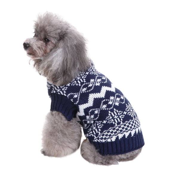 Falleo Clearance Pet Dog Two Feet Clothes Christmas Snowflake Pattern Pet Sweater