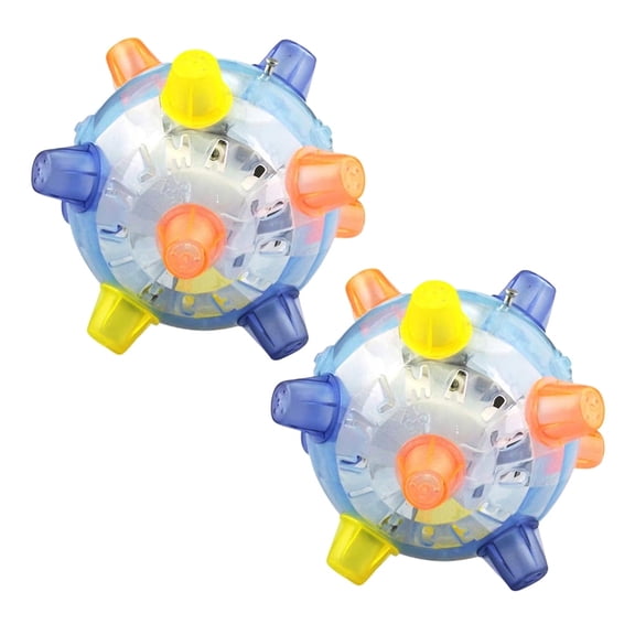 Falleo Clearance Pet LED Jumping Ball Play Ball Music Bouncing Toy Dancing Ball for Dogs Cats