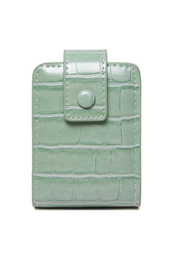 Clearance Portable Lipstick Case with Mirror for Purse PU Leather Lipstick Organizer Fits 3 Lipsticks Makeup Pouch for Travel