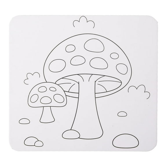 Falleo Clearance Pre Drawn Canvas Panel for Kids Cute Cartoon Pattern Imagination Development Pre Printed Canvas DIY Coloring Board Mushroom