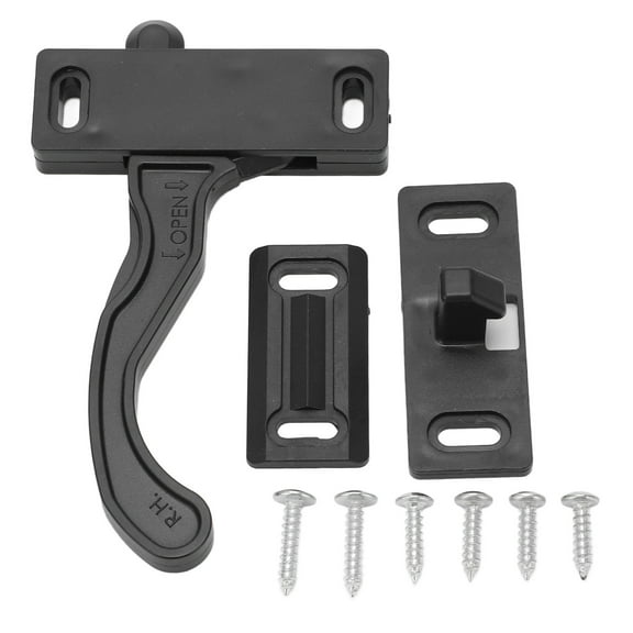 Falleo Clearance RV Screen Door Latch Kit Right Hand Handle Simple Installation Robust Practical ABS RV Door Latch Set for Travel