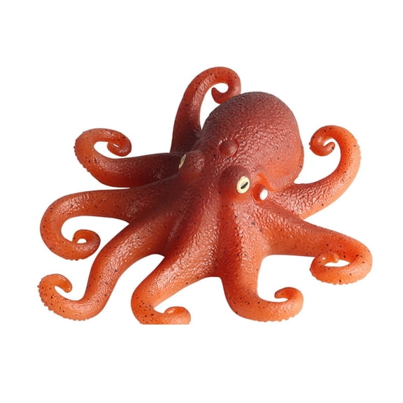 Falleo Clearance Realistic Sea Animal Figures Models Simulation TPR Rubber Octopus Figurine Stress Relief Toy Decompression Toy Kids Prank Props