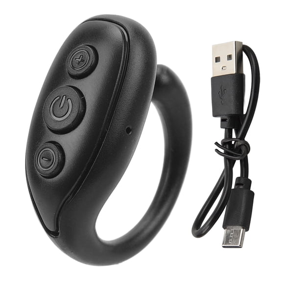 Falleo Clearance Remote Control Page Turner Mobile Phone Ring Remote Control Phone Novel Watch TV Turn Page Click Like Selfie Device JX 03 Black