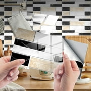 Falleo Clearance Self Adhesive Peel And Stick Wallpaper 3D Stone Design Brick Wall Tile For Home Bathroom Kitchen Backsplash 12 Packs