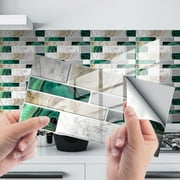 Falleo Clearance Self Adhesive Peel And Stick Wallpaper 3D Stone Design Brick Wall Tile For Home Bathroom Kitchen Backsplash 12 Packs