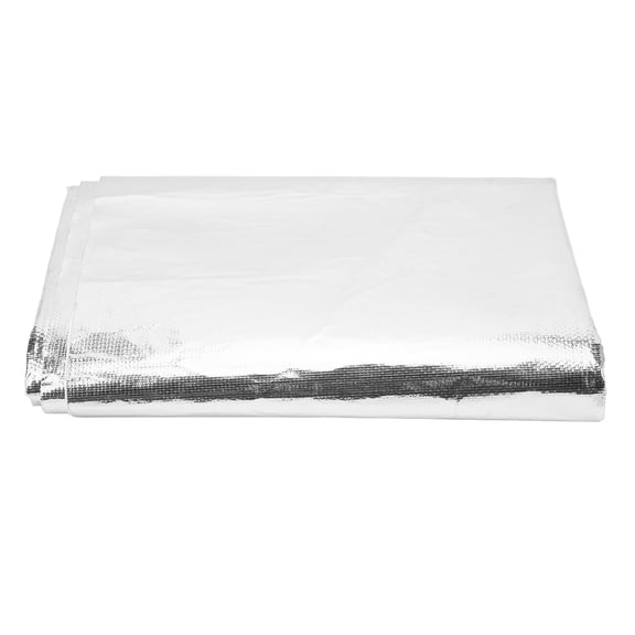 Falleo Clearance Self Adhesive Reflective Gold High Temperature Heat Shield Wrap Tape Thermal Insulation for Wrapping Wires Fuel Lines Silver