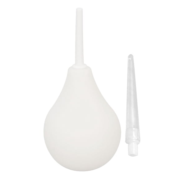 Falleo Clearance Soft Flexible Enema Bulb Professional White Silicone Anal Cleaning Douche for Men Women 224ml