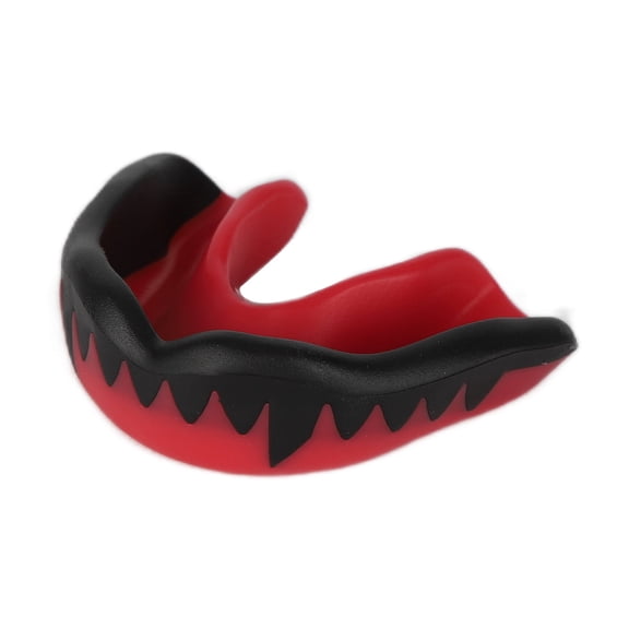 Falleo Clearance Sports Basketball Football Mouthguard Silicone Athletic Dental Guard for Lacrosse Hockey Boxing(Red Black )