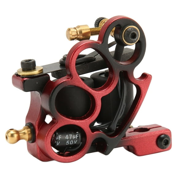 Falleo Clearance Tattoo Coil Machine 10 Wraps Liner Shader Lightweight Professional Precise 5V Start Voltage Tattoo Machine Red