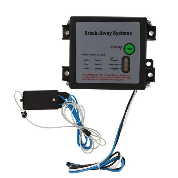 Falleo Clearance Trailer Brakes Breakaway Kit 12V LED Test Break Away System Universal for Vehicle