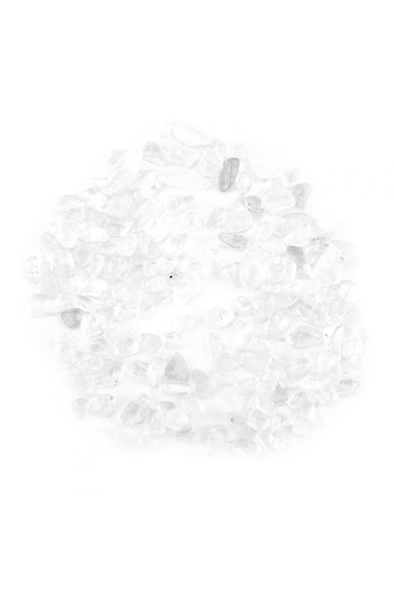 Clearance Tumbled Stone Chips Crushed Natural Crystal Quartz Pieces(White)